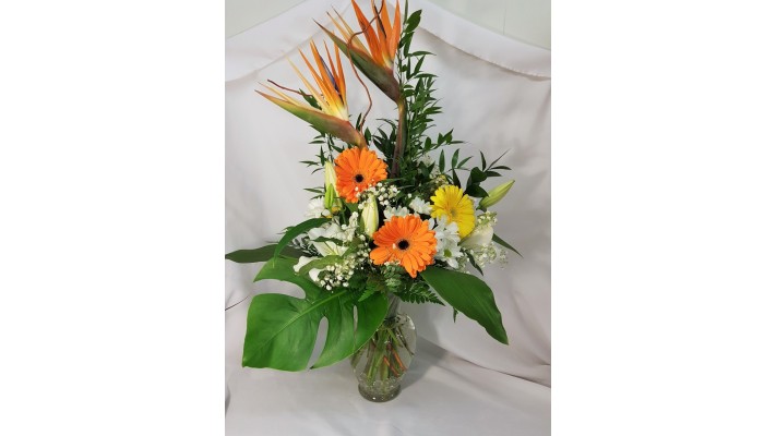 Vase de fleurs colorées PP 002
